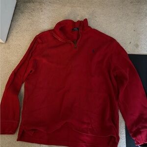 Polo by Ralph Lauren Men's Zip-Up Red Sweater